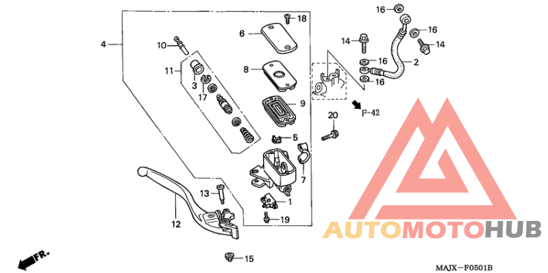 Fr. brake master cylinder