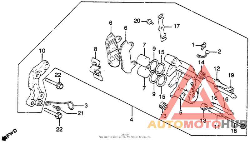 Cm450c/afront brake caliper
