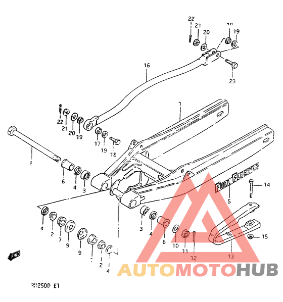 Rear swinging arm model z