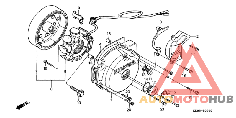 Left crankcase cover/ generator