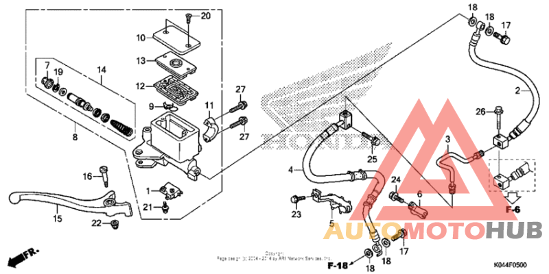Front brake master cylinder (nss300)