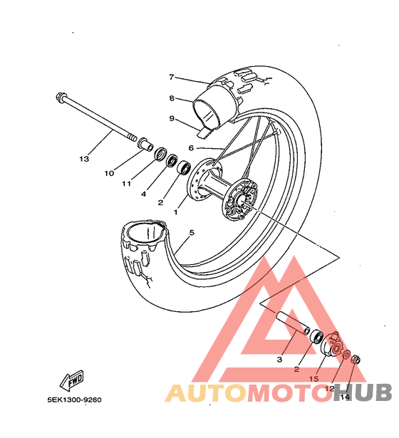 Переднее колесо