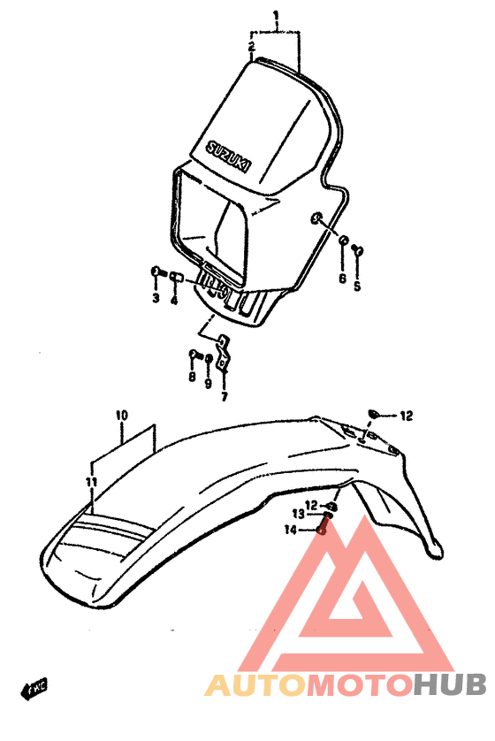 Headlamp cover-front fender