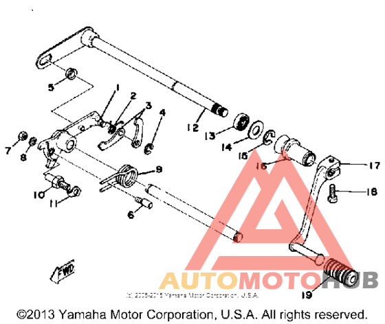 Shift shaft pedal