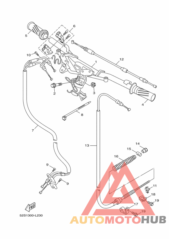 Steering handle & cable