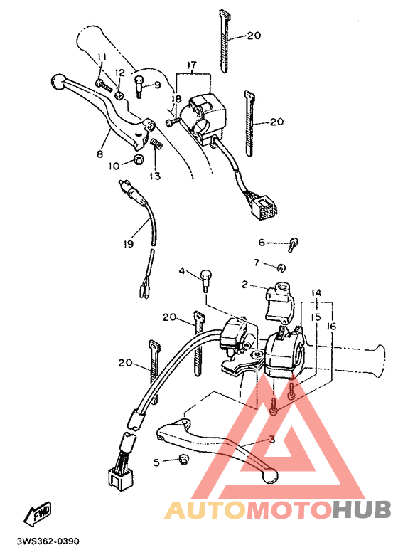 Handle switch. lever