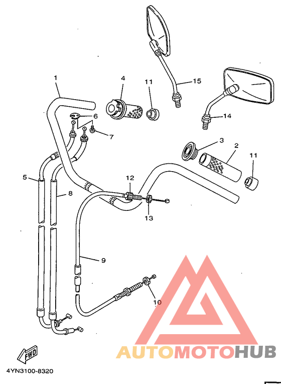 Steering handle. cable