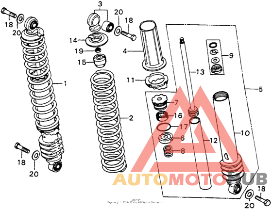 Rear shock absorber m1