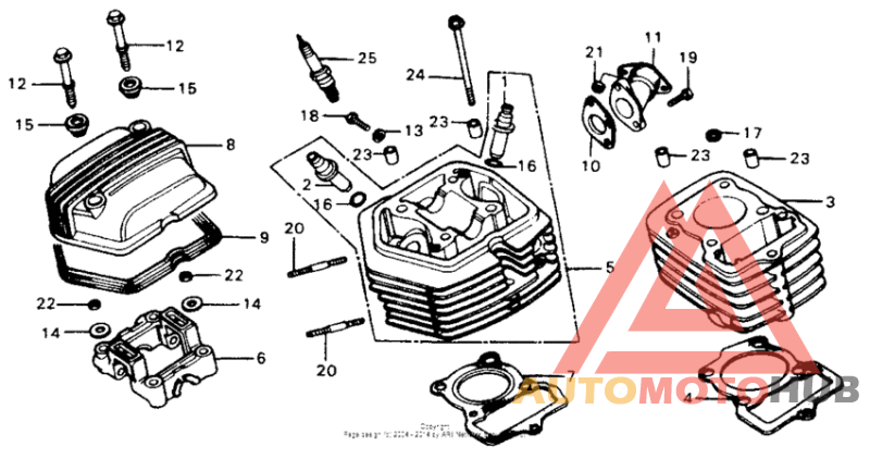 Cylinder head + cylinder