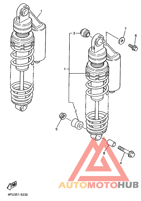 Hinterradschwinge aufhang