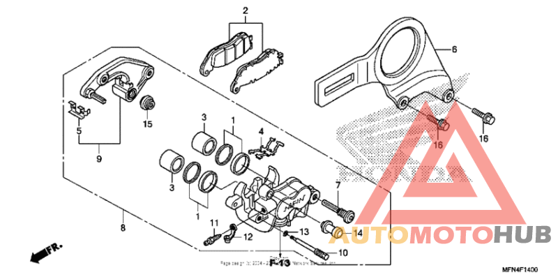 Задний тормозной суппорт