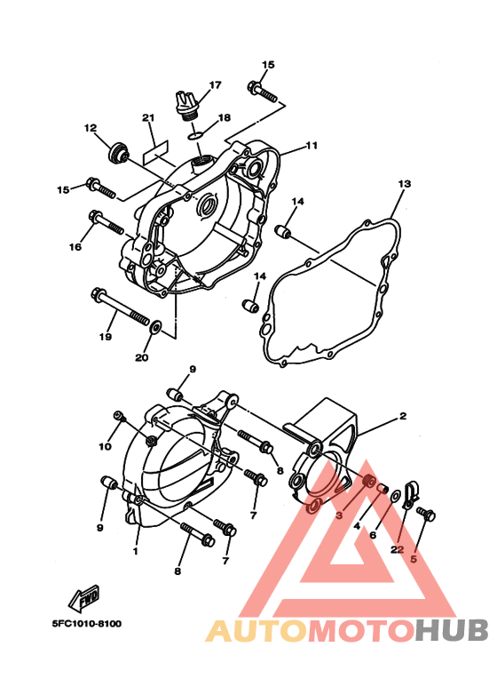 Crankcase cover ass`y  (v