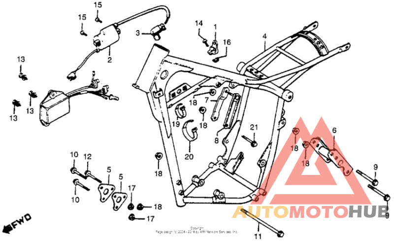 Frame + ignition coil 78-79