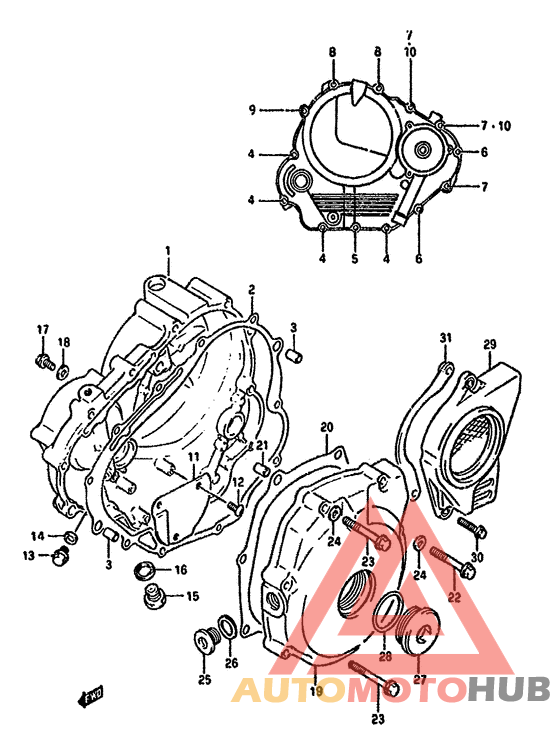 Crankcase cover ass`y  (v