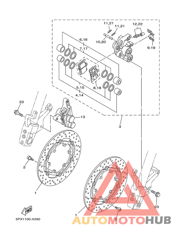 Передний суппорт