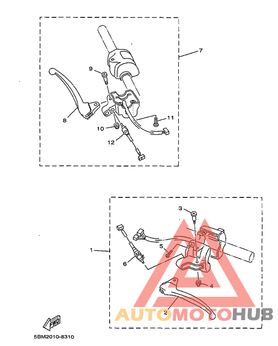 Handle switch. lever