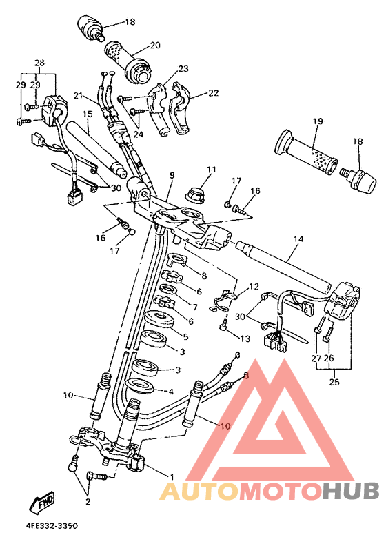 Steering handle. cable