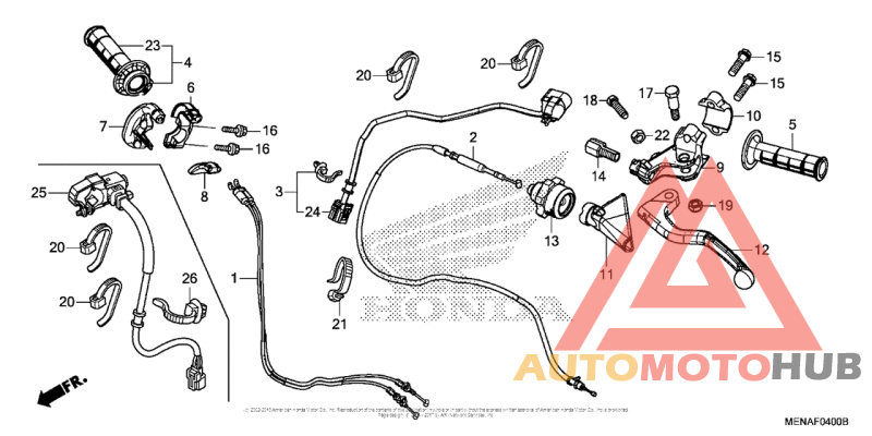Handle Lever + Switch + Cable
