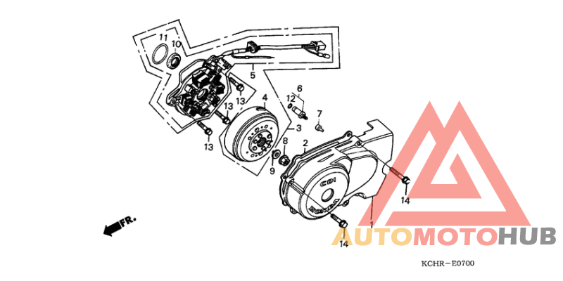 Left crankcase cover/ generator