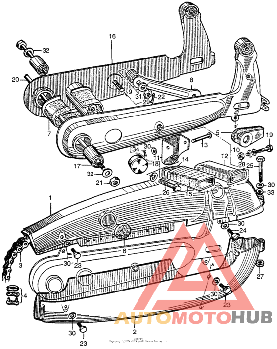 Swingarm + chain case