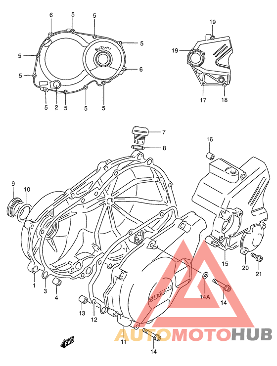 Crankcase cover ass`y  (v