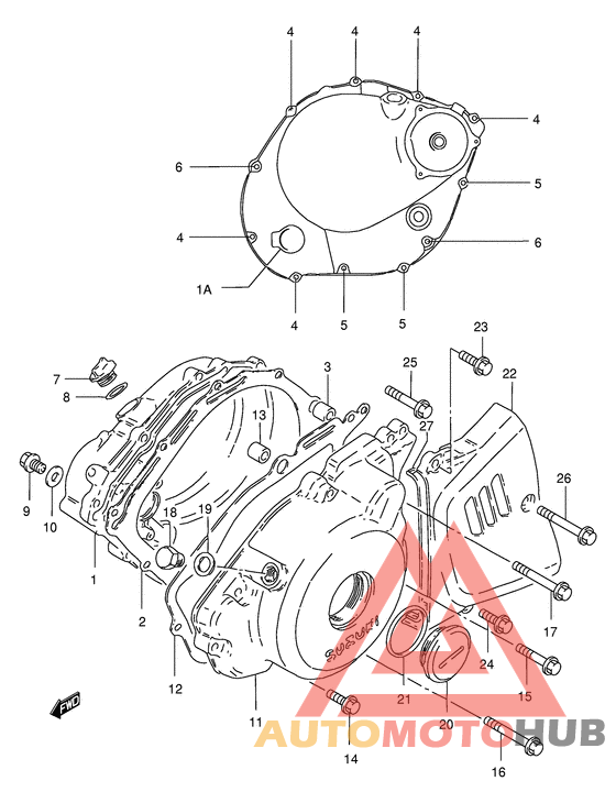 Crankcase cover ass`y  (v