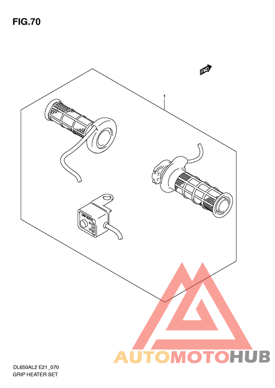 Grip heater set