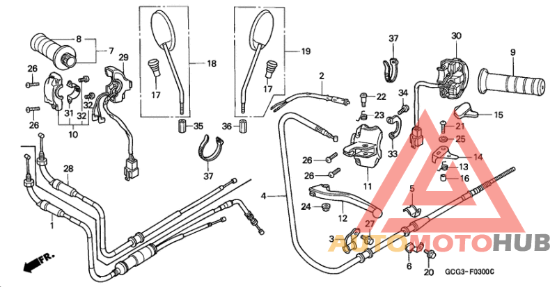 Handle lever/switch/cable