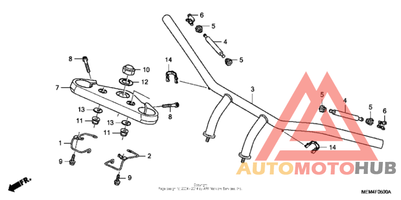 Handlebar + top bridge