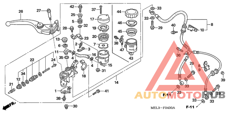Fr. brake master cylinder