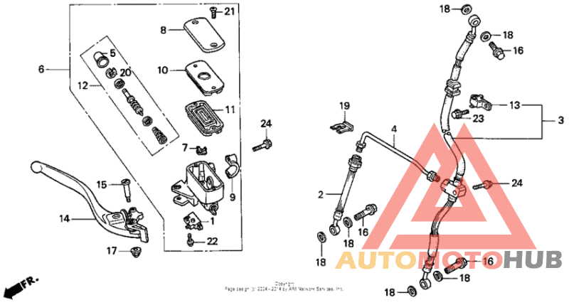 St1100 fr. brake master cyl.