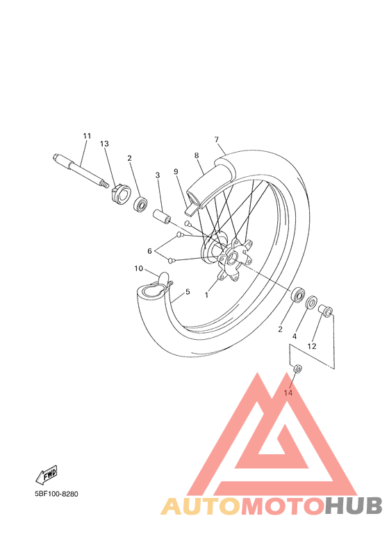 Переднее колесо