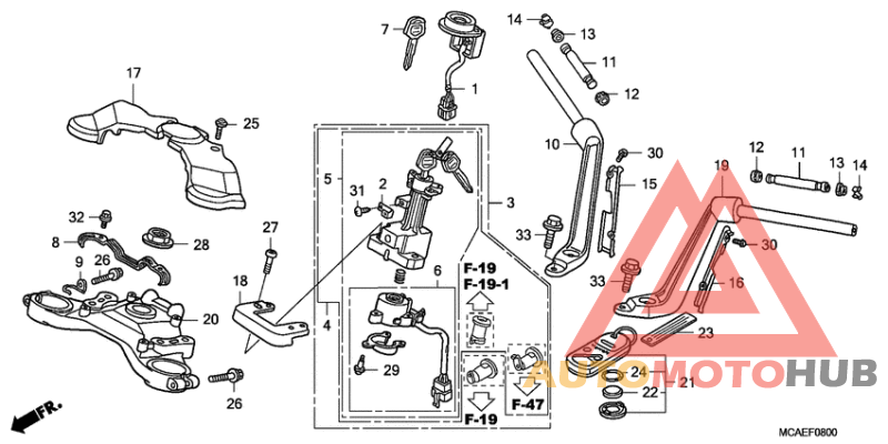 Handle pipe/top bridge