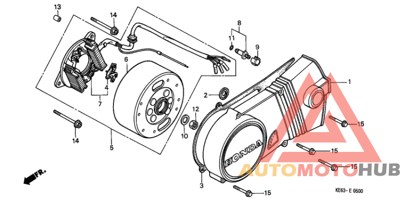Left crankcase cover/ generator