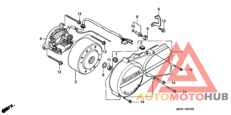 Left crankcase cover/ generator