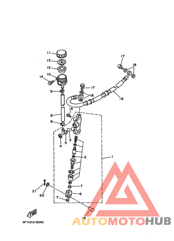 Rr master cylinder assy