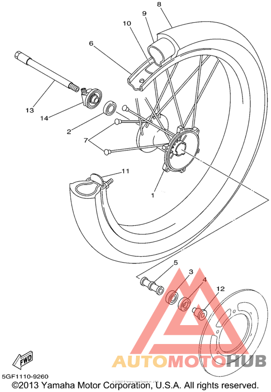 Переднее колесо