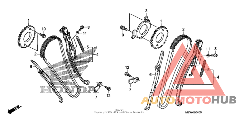 Cam chain + tensioner