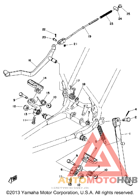 Stand - footrest - brake pedal