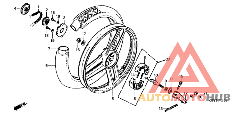 Rear wheel complete assy