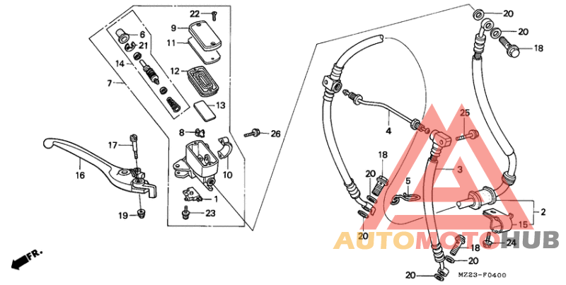 Fr. brake master cylinder