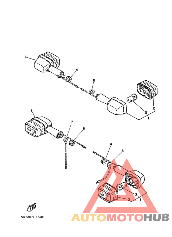 Rear flasher light assy