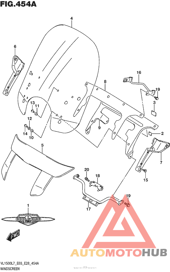 Windscreen (Vl1500Btl7 E28)