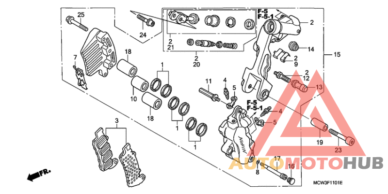 L. front brake caliper