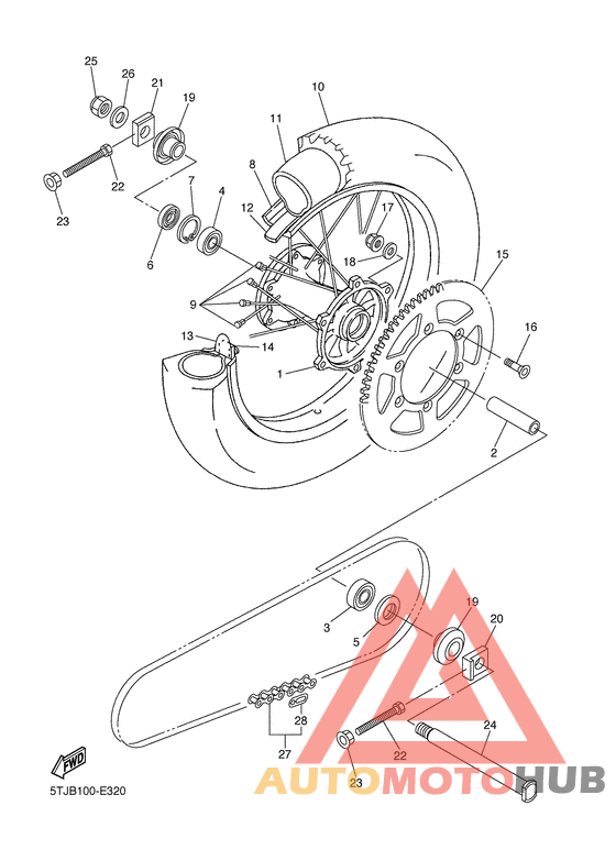 Переднее колесо
