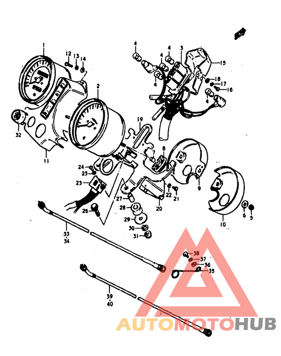 Speedometer-tachometer