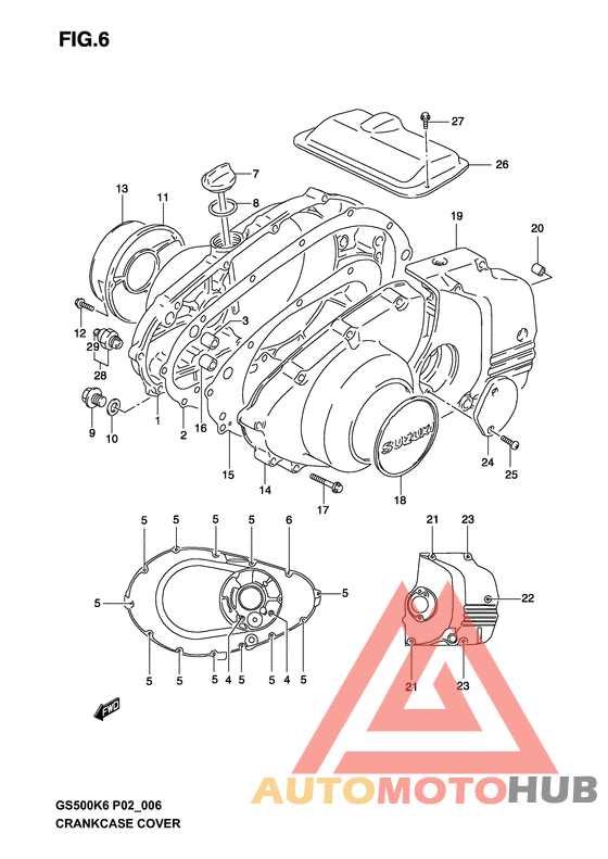 Crankcase cover ass`y  (v