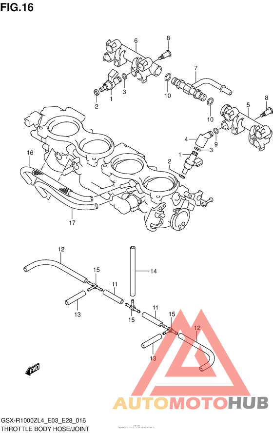 Throttle Body Hose/joint (Gsx-R1000Zl4 E28)
