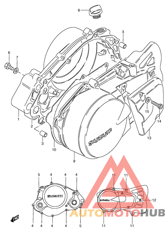 Crankcase cover ass`y  (v