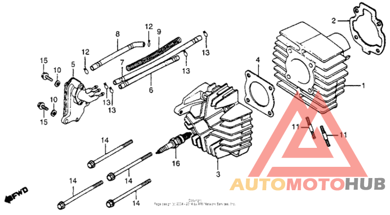 Cylinder head + cylinder + control box 81